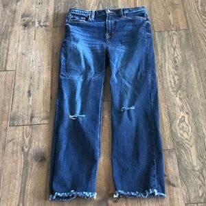 Harper Women's Straight Leg Jeans in Dark Blue